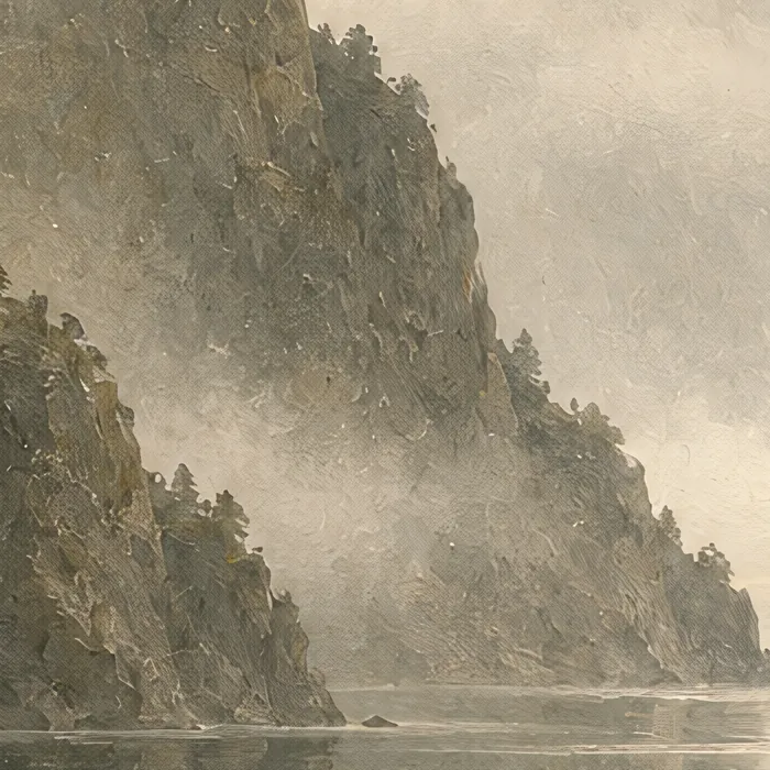 Nahaufnahme der Oberfläche von Fjord